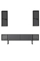 Set mobilier living, Bexley, Chrome Line Set, PAL, Antracit / Negru