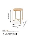 Masuta de cafea, Cerritos, Shb-004-A, 46x56x46 cm, Lemn, Aur / Natural