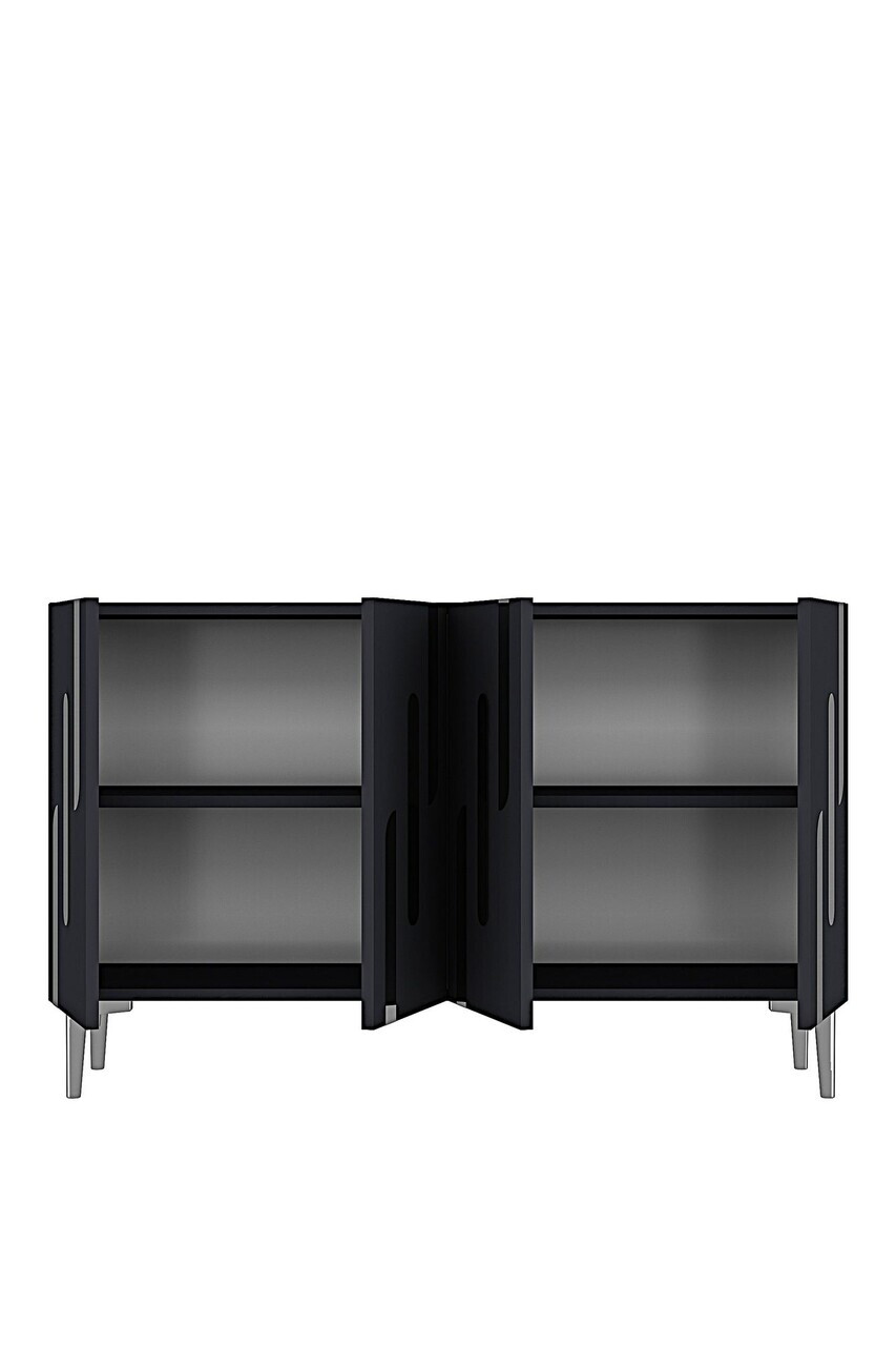 Consola, Hanah Home, Ece 120, 120x75x32 cm, Antracit / Argintiu — imaginea 6