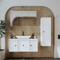 Set Dulap de Baie cu Chiuvetă și Oglindă (3 Piese), Hanah Home, 2549, MDF, Alb