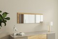 Oglinda decorativa, Siam, Lariya, 40x120x2.2 cm, MDF , Alb / Natural
