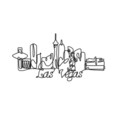 Decoratiune de perete, Las Vegas, Metal, Grosime: 2 mm, Negru