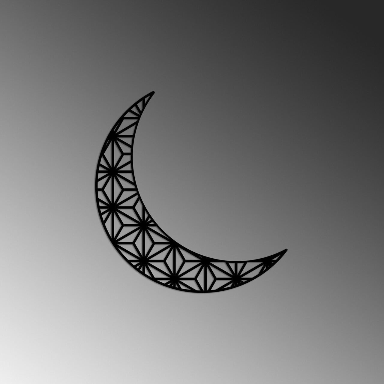 Decoratiune de perete, Crescent 2, Dimensiuni: 49 x 46 cm, Negru — imaginea 4