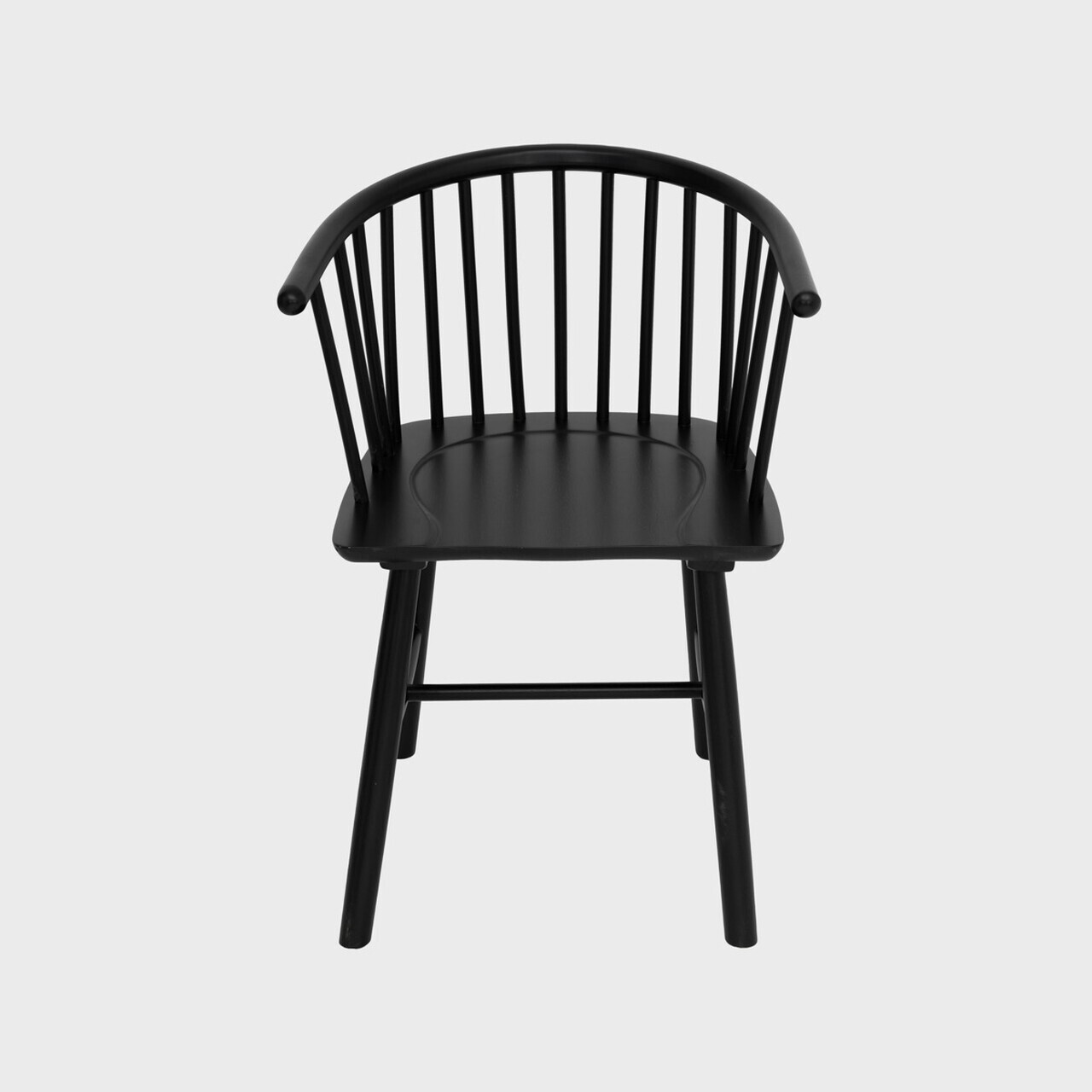 Scaun Ponto, Homla, 54x45x77 cm, lemn de cauciuc, negru — imaginea 2