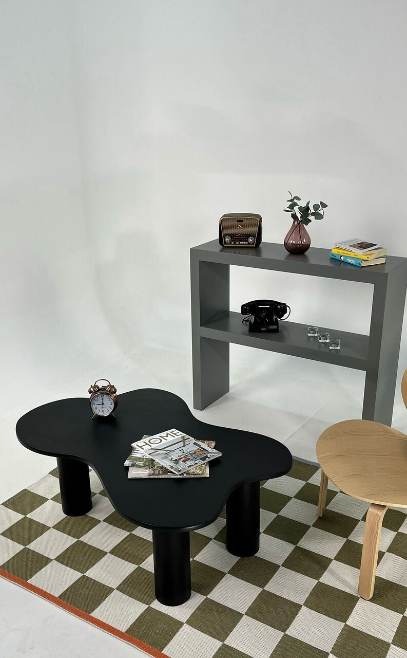 Masuta de cafea, Rotexa, Bloom, 110x40x70 cm, Negru - 2 | YEO