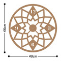 Ceas de perete, Metal Wall Clock 19, Metal, Dimensiune: 48 x 48 cm, Cupru