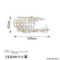 Decoratiune de perete, Sheen, Metal, Latime: 100 cm / Inaltime: 45 cm / Adancime: 4 cm, Multicolor