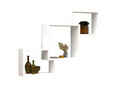 Raft de perete, Puqa Design, Silver, 98x72x19.6 cm, PAL, Alb