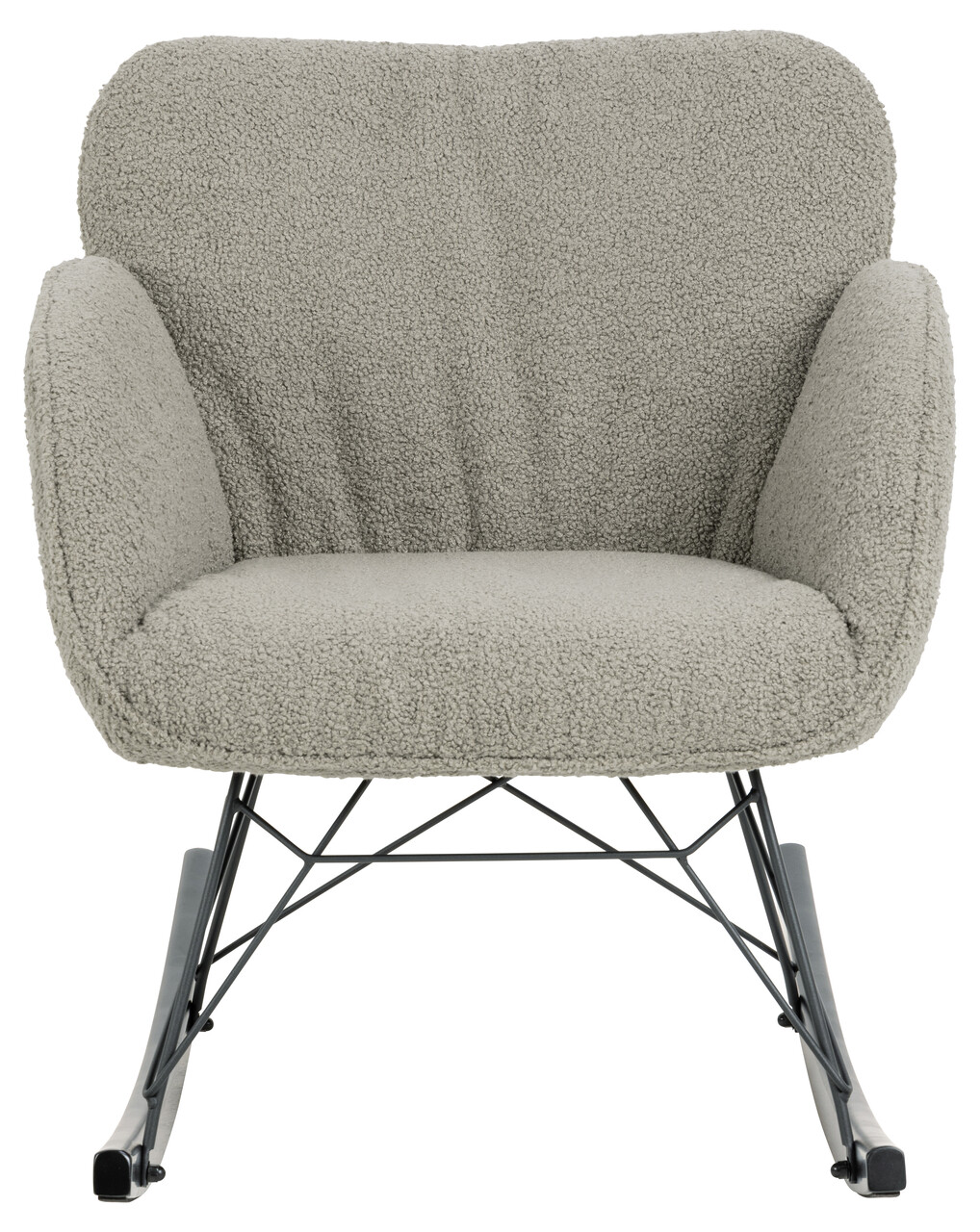 Scaun balansoar Kelsey, Actona, 67.5x90x80 cm, plus teddy/otel, gri maro - view 3