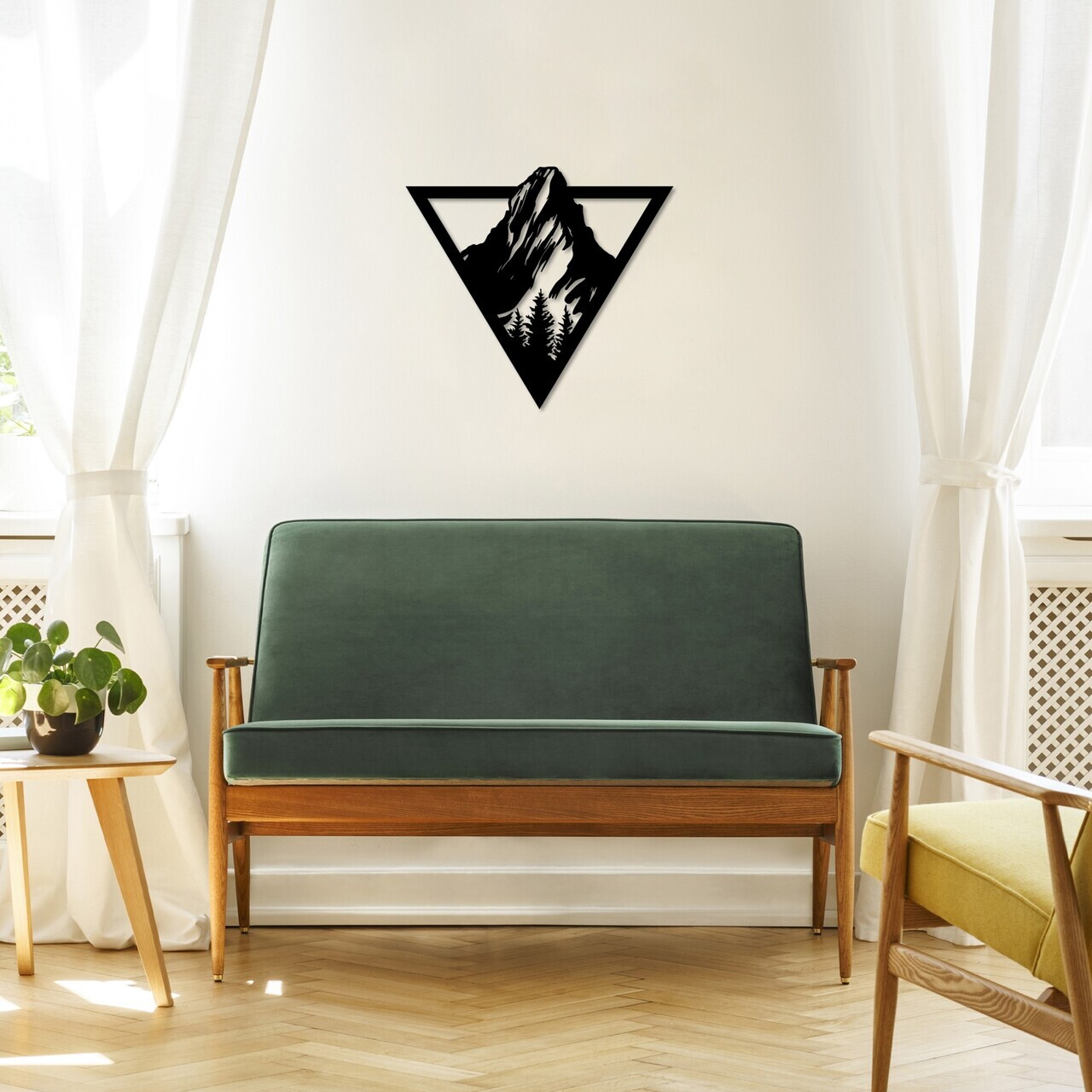 Decoratiune de perete, Matterhorn, Dimensiuni: 48 x 53 cm, Negru — imaginea 4
