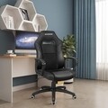 Scaun de birou ergonomic Racing Sports, Songmics, piele ecologica, negru