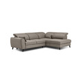 Coltar extensibil dreapta 4 locuri ELTAP, RT-07SAV, Noble, 255x201x100 cm, lemn/poliester, bej inchis