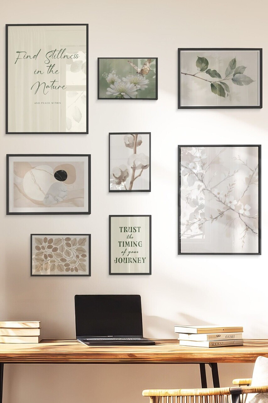 Tablou decorativ, Çgs-064-Black-Kck, Lemn masiv, Față: 100% PVC STICLĂ, Multicolor - view 3