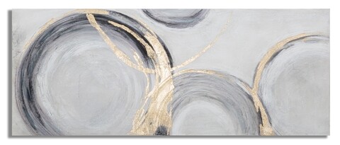 Tablou decorativ circly, mauro ferretti, 150x60 cm, canvas pictat manual, multicolor