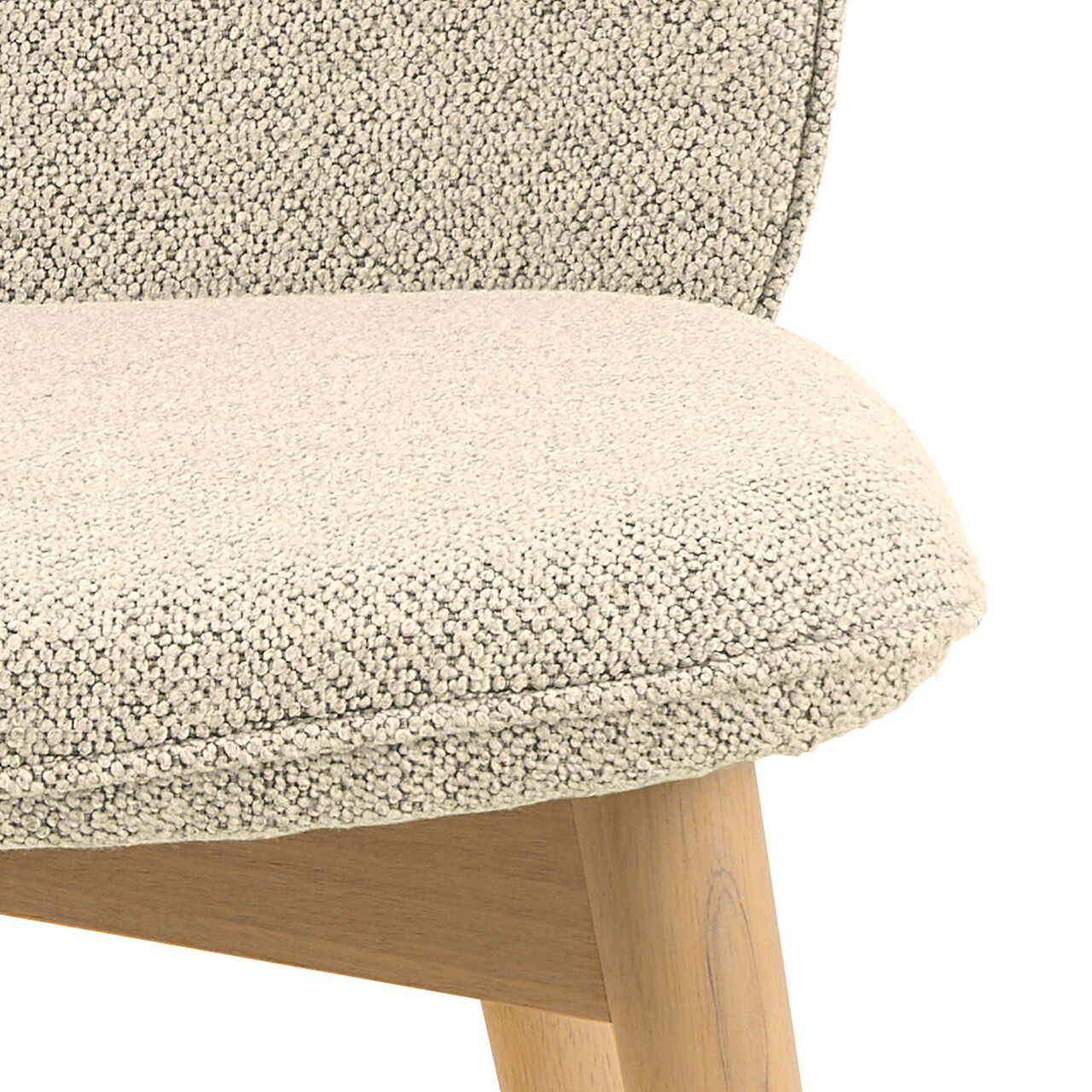 Scaun Cindy, Actona, 49x56x89 cm, tesatura Boucle/lemn de stejar, crem - view 10