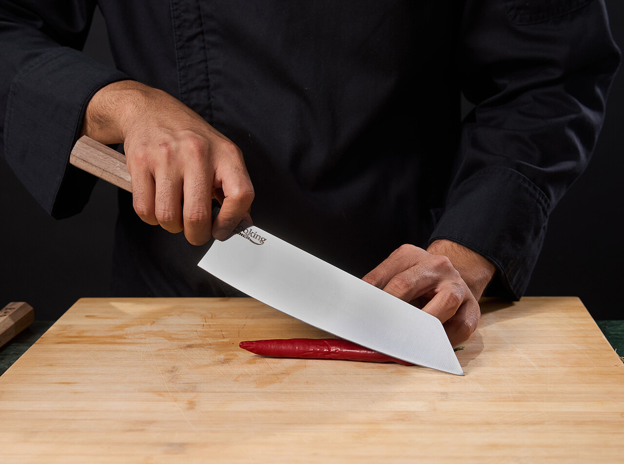 Cutit Gyuto, Samurai Gourmet by Rikito Watanabe si Cooking by Heinner, 23 cm, inox/lemn, maro - imagine 3