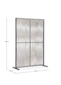 Paravan despartitor pentru gradina/terasa Paxson, Bizzotto, 120 x 30 x 180 cm, aluminiu/tesatura olefin, gri carbune