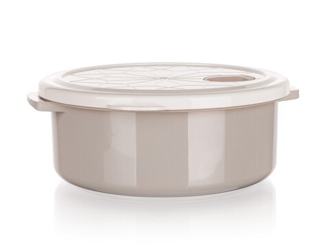Caserola pentru microunde Culinaria Latte, Banquet, 1500 ml, plastic Banquet