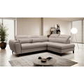Coltar extensibil dreapta 4 locuri ELTAP, RT-07PO, Noble, 255x201x100 cm, lemn/poliester, bej