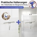 Racleta cu fixare pe perete Terni, Wenko, 24.5x3.5x18 cm, inox/cauciuc, argintiu lucios/negru