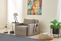 Canapea extensibilă cu 1 loc, Balcab Home, 825BLC4734, Cadru: 100% LEMN DE BRAD, Maro