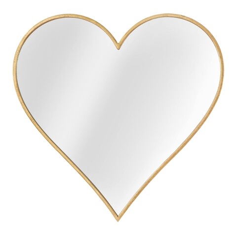 Oglinda decorativa Glam Heart, Mauro Ferretti, 55.5×54.5 cm, fier, auriu Mauro Ferretti