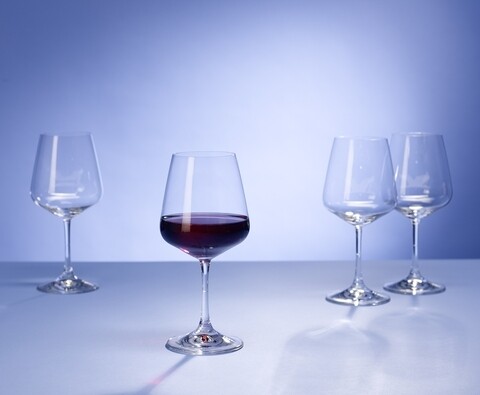 Set 4 pahare vin rosu, Villeroy & Boch, Ovid, 590 ml, sticla cristal
