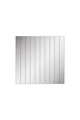Oglinda decorativa, Mirrorland, Rectangular Stripe, Oglindă indestructibilă cu obturator, Argintiu