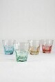 Set pahare, Hermia, 127RKL1631, Albastru / Somon / Galben / Verde