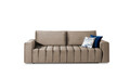 Canapea extensibila 3 locuri ELTAP, Laz01, Lazaro, 247x97x92 cm, lemn/poliester, maro deschis