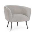 Fotoliu Avril, Bizzotto, 76 x 70 x 68 cm, otel/catifea, gri