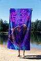 Prosop de plaja, Astacura, Life With Cats 70, 70x130 cm, 70% poliester/30% poliamida, Multicolor