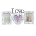 Rama foto Love, InArt, 3 fotografii, 48.5 x 24.5 cm, plastic, ivory