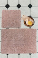 Set covorase de baie 2 piese, Alessia Home, Victoria, Bumbac, Roz pudra
