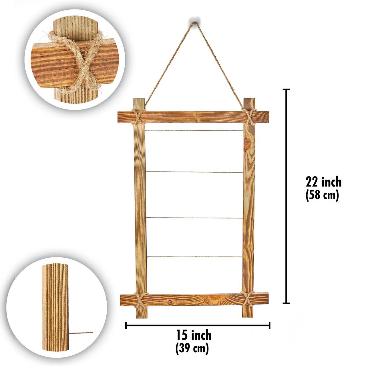 Cuier de perete, Photo Hanger, Natural - view 6