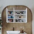 Dulap de baie cu oglindă, Hanah Home, 2201, 90x60x14.2 cm, MDF, Alb