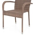 Scaun suprapozabil, Amaya, 56.5 x 63 x 95 cm, otel, maro