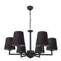 Lustra, Opviq, 892OPV1496, Fier, Negru