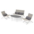 Masuta cafea pentru exterior, Mayor, 117 x 59 x 43 cm, gri