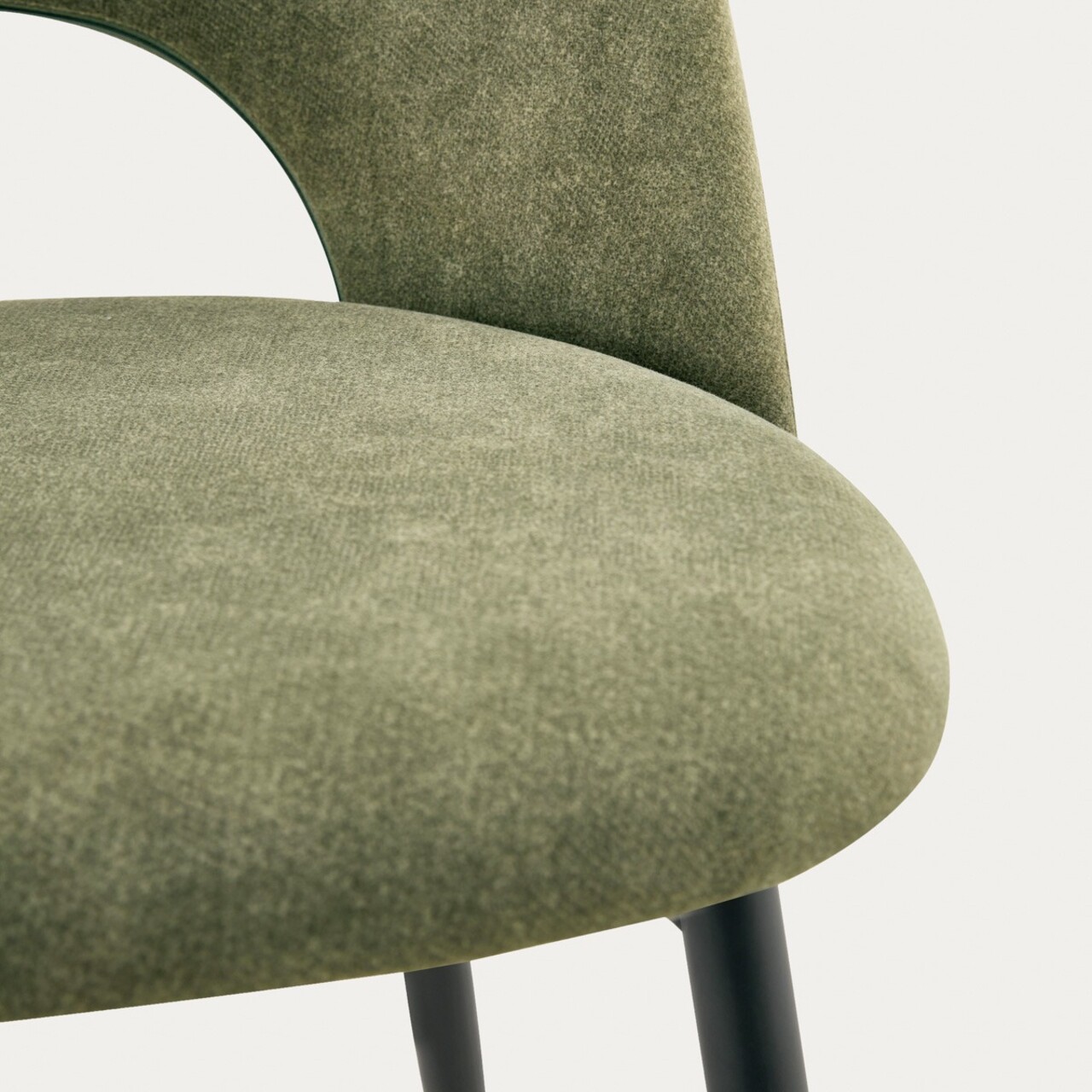 Scaun Trivio, Homla, 57x49x78 cm, metal/poliester, verde