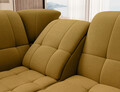 Coltar extensibil stanga 3 locuri ELTAP, LT-45NU, Sado, 272x192x95 cm, lemn/poliester, mustar