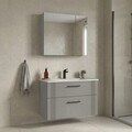 Set Dulap de Baie cu Chiuvetă și Oglindă (2 Piese), Hanah Home, Bari 85 v2, Cașmir mat