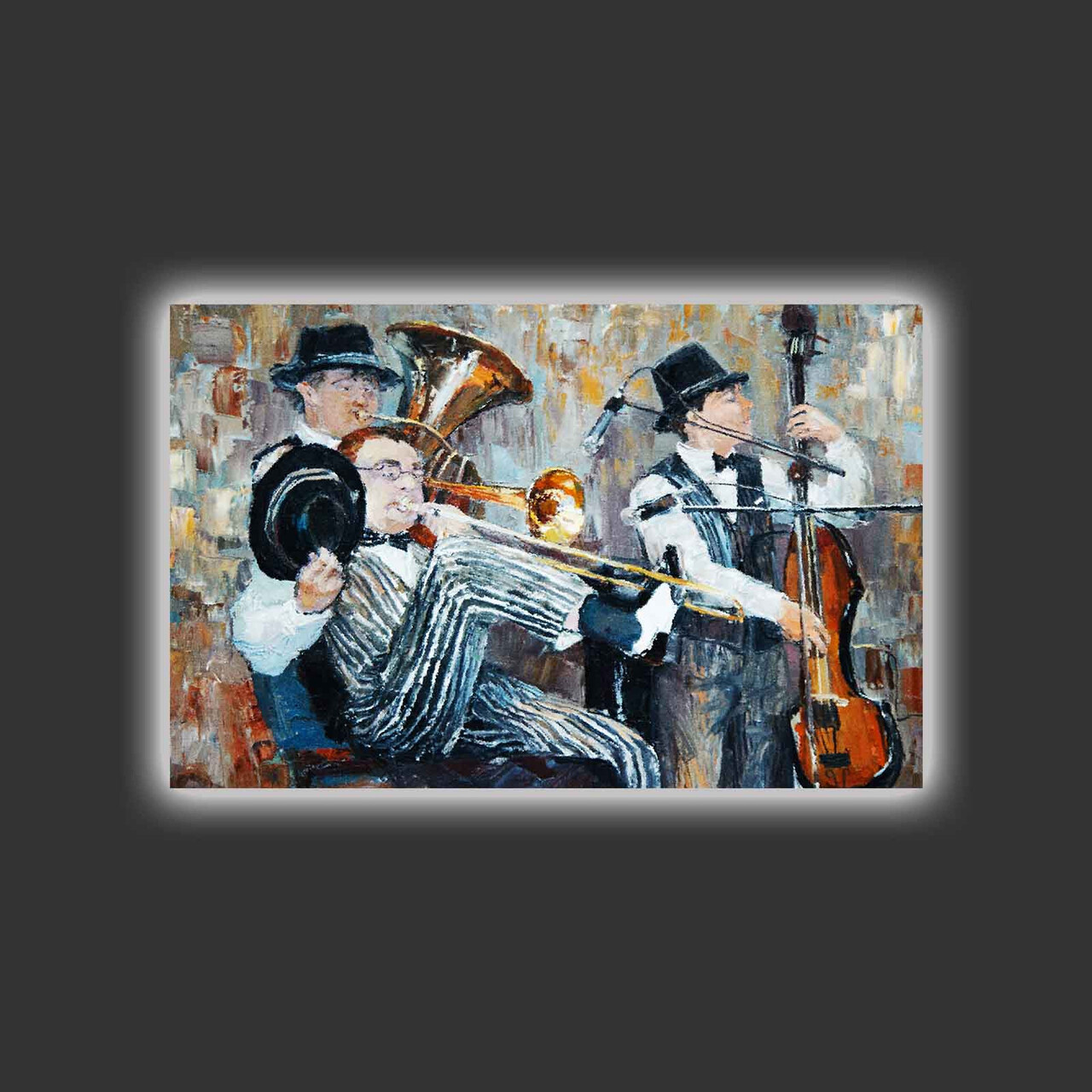 Tablou decorativ cu lumina LED, 4570MDACT-019, Dimensiune: 45 x 70 cm, Multicolor - view 3