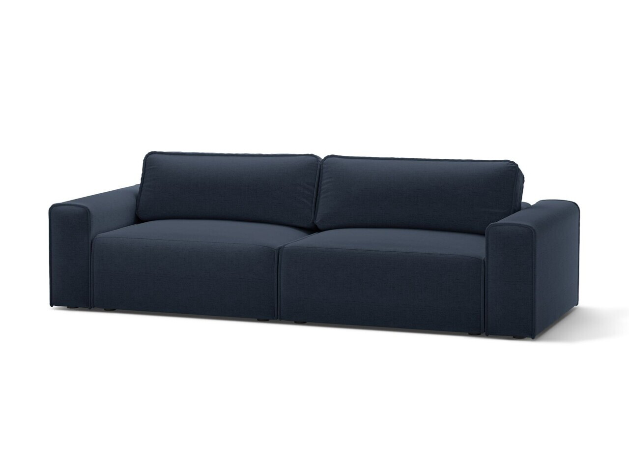 Canapea extensibila 3 locuri, Victor, Micadoni Home, 246x100x83 cm, tesatura structurata, albastru regal — imaginea 2