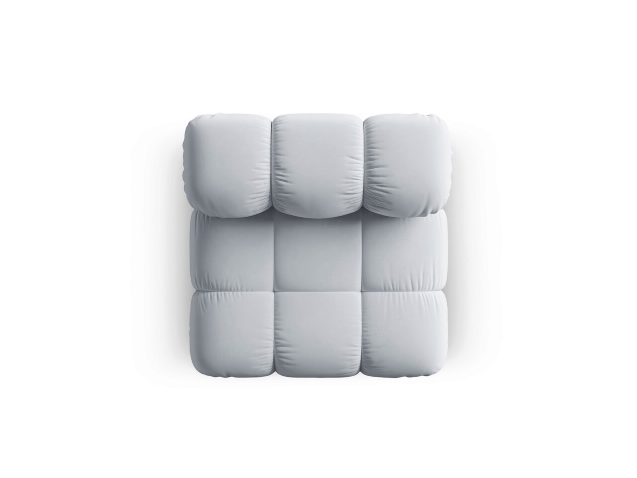 Modul canapea 1 loc fara cotiere, Bellis, Micadoni Home, BL, 94x94x63 cm, catifea, albastru deschis - 1 | YEO