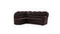 Coltar extensibil stanga 3 locuri ELTAP, L-003, Lord, 243x180x112 cm, lemn/poliester, maro inchis/negru