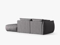Canapea modulara 3 locuri cotiera dreapta, Chris-259, Micadoni Home, 315x100x80 cm, tesatura structurata chenille, gri beton