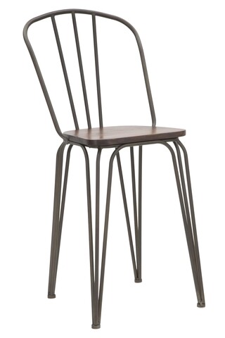 Set 2 scaune Harlem, Mauro Ferretti, 54x45x102 cm, fier, natural 54x45x102