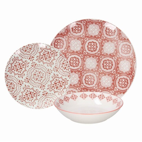 Serviciu de masa 18 piese, Metropolis Coral, Tognana, portelan, multicolor bucătărie