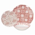 Serviciu de masa 18 piese, Metropolis Coral, Tognana, portelan, multicolor